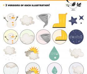 Weather Pack Clipart 1 / 9 illustrations